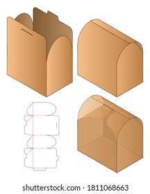 Box packaging die cut template design. 3d mock-up