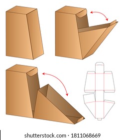 Box packaging die cut template design. 3d mock-up