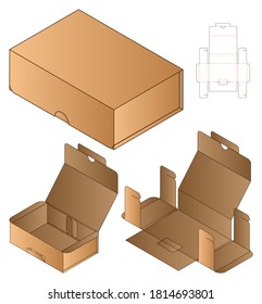 Diseño de la plantilla de corte de cajas de embalaje. 3.ª burla