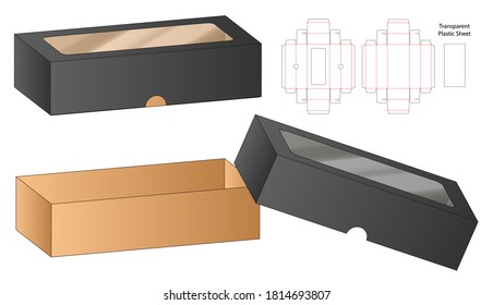 Box packaging die cut template design. 3d mock-up
