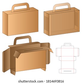 Box packaging die cut template design. 3d mock-up