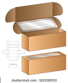 Box packaging die cut template design. 3d mock-up