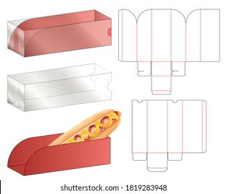 Box Packaging the cut Template Design. 3D-Muster