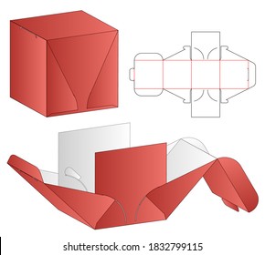 Box packaging die cut template design. 3d mock-up