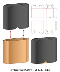Box packaging die cut template design. 3d mock-up