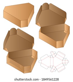 Box packaging die cut template design. 3d mock-up