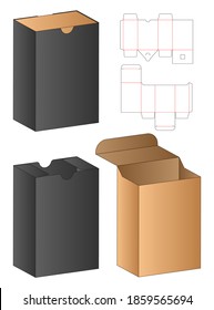 Box packaging die cut template design. 3d mock-up