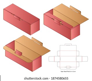 Diseño de la plantilla de corte de cajas de embalaje. 3.ª burla
