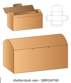 Diseño de la plantilla de corte de cajas de embalaje. 3.ª burla