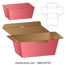 Diseño de la plantilla de corte de cajas de embalaje. 3.ª burla