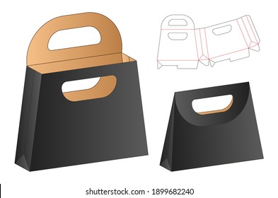 Box packaging die cut template design. 3d mock-up
