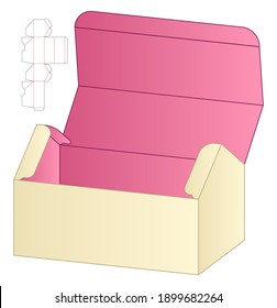 Box packaging die cut template design. 3d mock-up