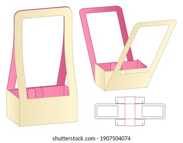 Box packaging die cut template design. 3d mock-up