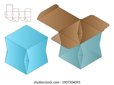 Diseño de la plantilla de corte de cajas de embalaje. 3.ª burla