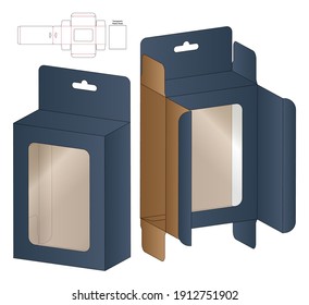 Box packaging die cut template design. 3d mock-up