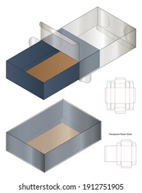 Box packaging die cut template design. 3d mock-up