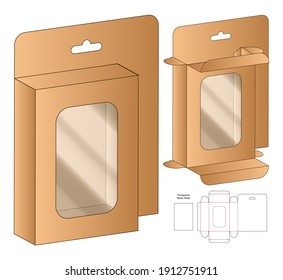 Box packaging die cut template design. 3d mock-up