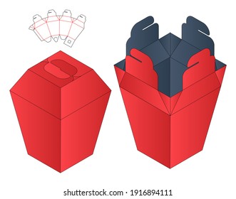 Box packaging die cut template design. 3d mock-up