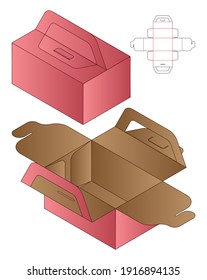 Box packaging die cut template design. 3d mock-up