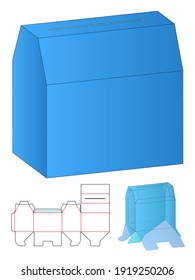 Box packaging die cut template design. 3d mock-up