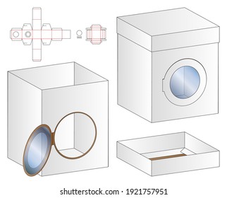 Box packaging die cut template design. 3d mock-up