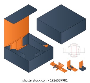 Box packaging die cut template design. 3d mock-up