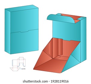 Box packaging die cut template design. 3d mock-up
