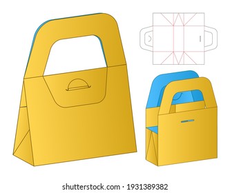 Box packaging die cut template design. 3d mock-up