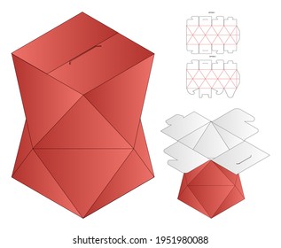 Box packaging die cut template design. 3d mock-up