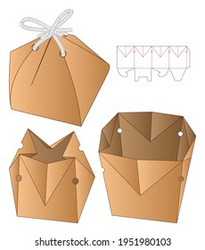 Box packaging die cut template design. 3d mock-up