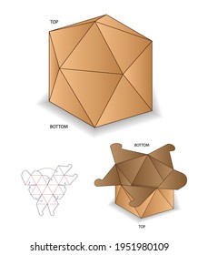 Box packaging die cut template design. 3d mock-up