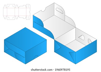 Box packaging die cut template design. 3d mock-up