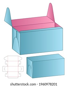 Box packaging die cut template design. 3d mock-up