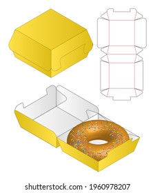Box Packaging the cut Template Design. 3D-Muster