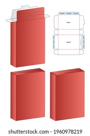 Diseño de la plantilla de corte de cajas de embalaje. 3.ª burla