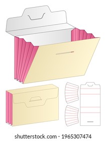 Box packaging die cut template design. 3d mock-up