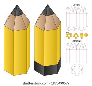 Box packaging die cut template design. 3d mock-up