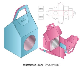 Box packaging die cut template design. 3d mock-up