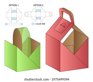 Box packaging die cut template design. 3d mock-up