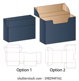 Box packaging die cut template design. 3d mock-up