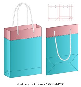 Box packaging die cut template design. 3d mock-up