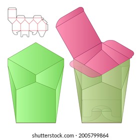 Box packaging die cut template design. 3d mock-up