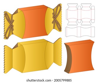 Box packaging die cut template design. 3d mock-up