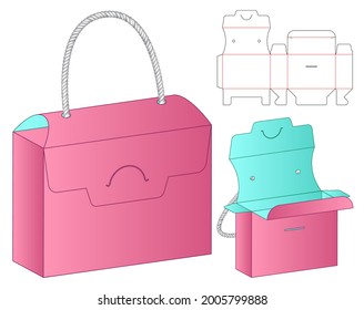 Diseño de la plantilla de corte de cajas de embalaje. 3.ª burla