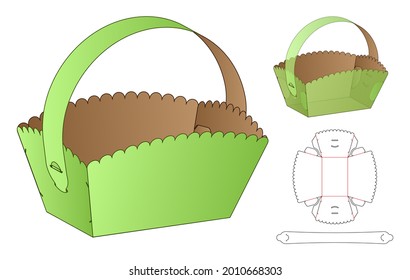 Box packaging die cut template design. 3d mock-up