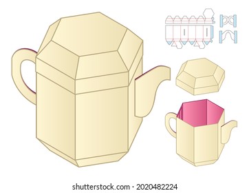 Box packaging die cut template design. 3d mock-up
