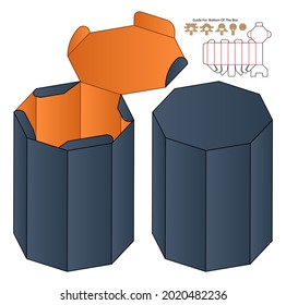 Box packaging die cut template design. 3d mock-up