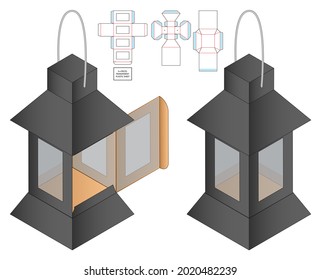 Box packaging die cut template design. 3d mock-up