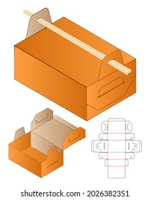 Box packaging die cut template design. 3d mock-up