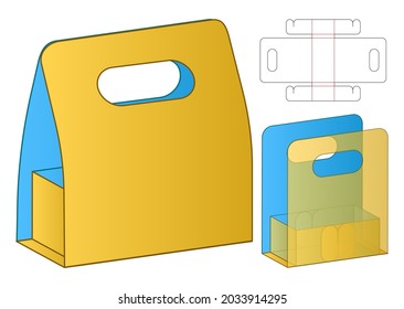 Box packaging die cut template design. 3d mock-up